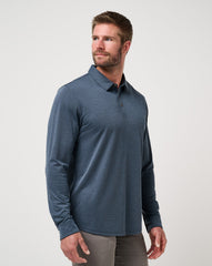 Navy Travis Mathew Handsome Town Long Sleeve Polo