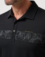 Black Travis Mathew Performance Jersey Flight Polo