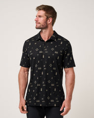 Black Travis Mathew Weather Patterns Polo