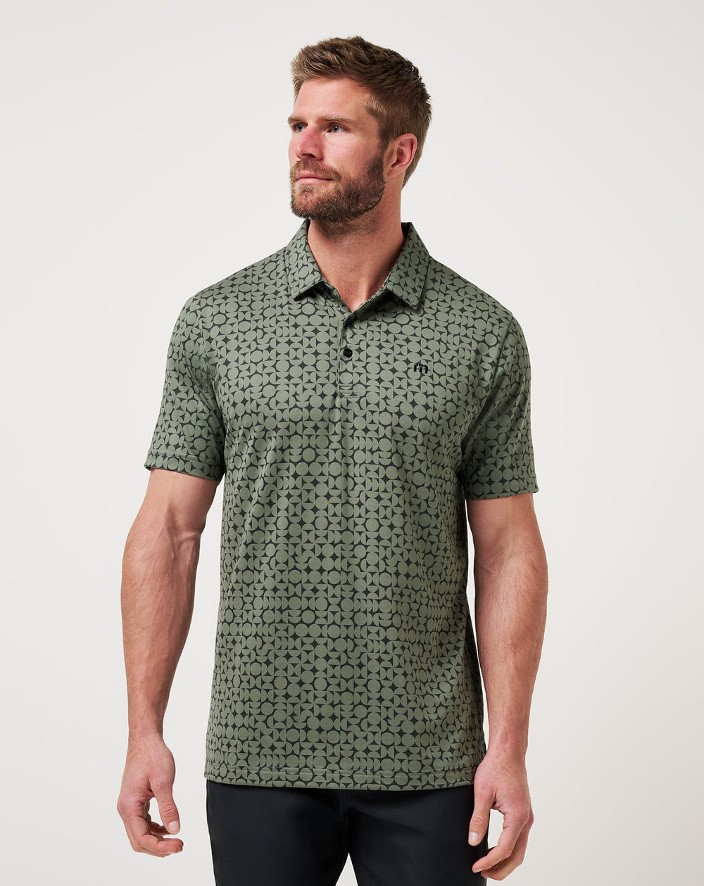 Dark Olive Travis Mathew Featherweight Caves Polo