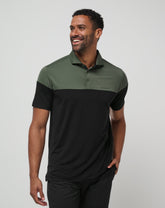Dark Olive Travis Mathew Heater Pro Color Block Polo