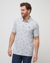 Heather Light Grey Travis Mathew Cove Dive Polo