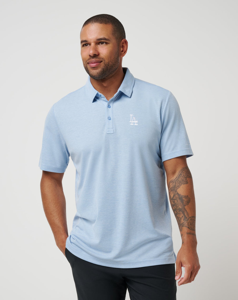 Heather Blue Travis Mathew Los Angeles Dodgers Playoff Pitch Polo