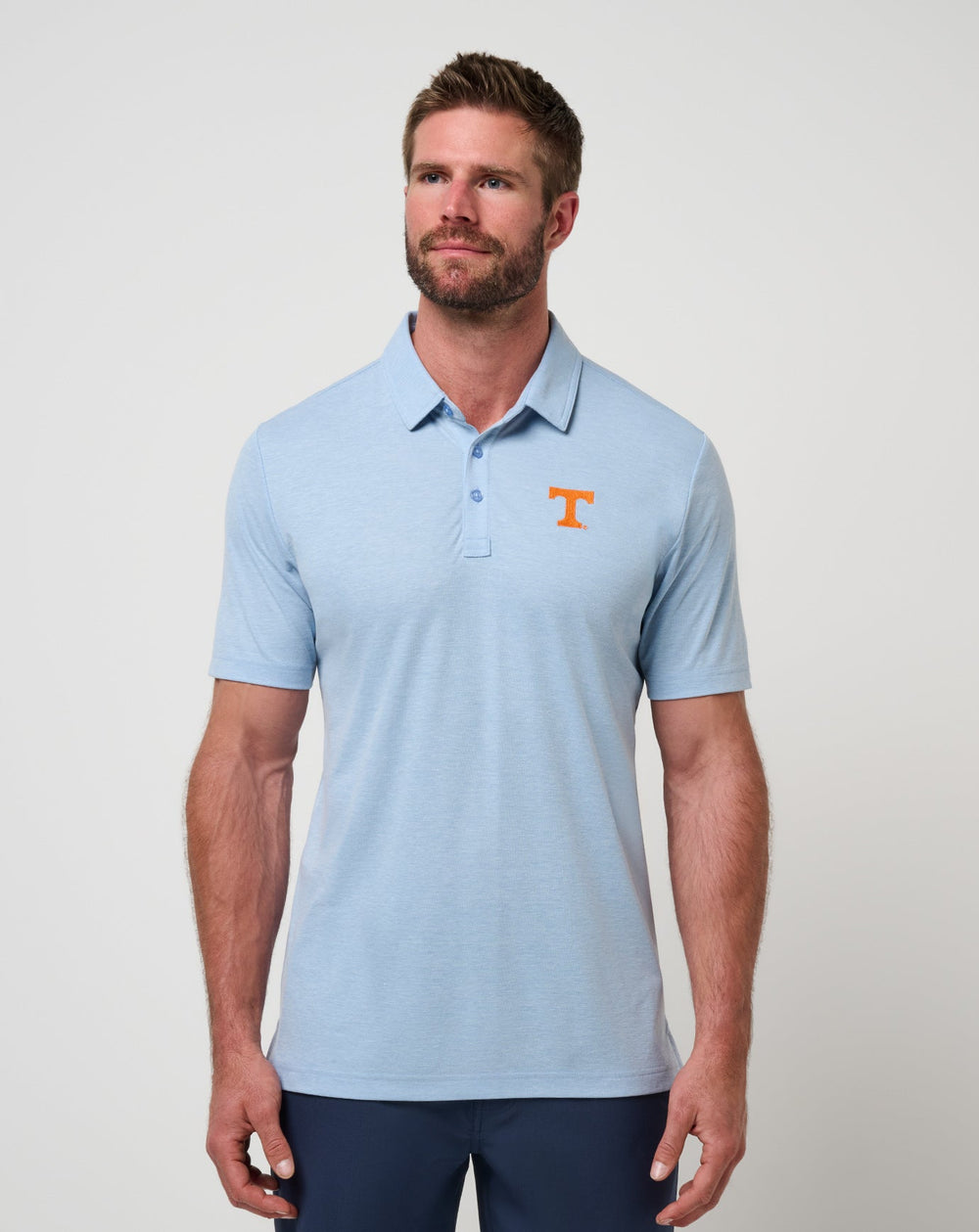 Heather Blue Travis Mathew Tennessee School Pride Polo