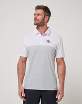 White/Heather Grey Travis Mathew Iowa Drop Back Polo