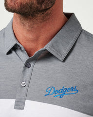 Heather Quiet Shade/White Travis Mathew Los Angeles Dodgers The Rudds 2.0 Polo