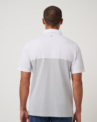 White/Heather Grey Travis Mathew Chicago Cubs Home Run Leader Polo