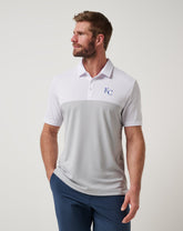 White/Heather Grey Travis Mathew Kansas City Royals Home Run Leader Polo