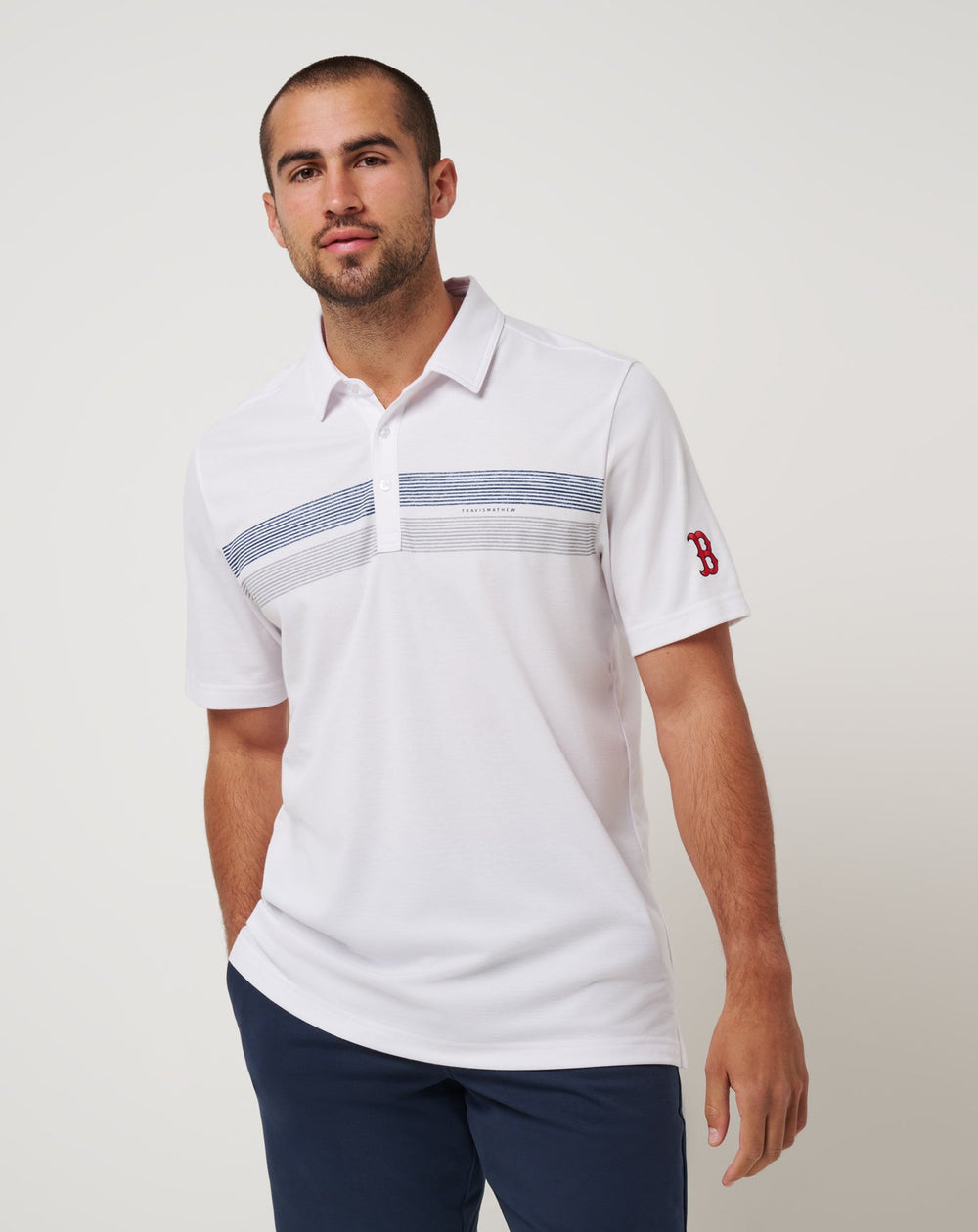 White Travis Mathew Boston Red Sox Top Recruit Polo