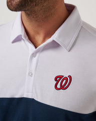 White/Navy Travis Mathew Washington Nationls Home Run Leader Polo