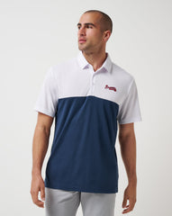 White/Navy Travis Mathew Atlanta Braves Home Run Leader Polo