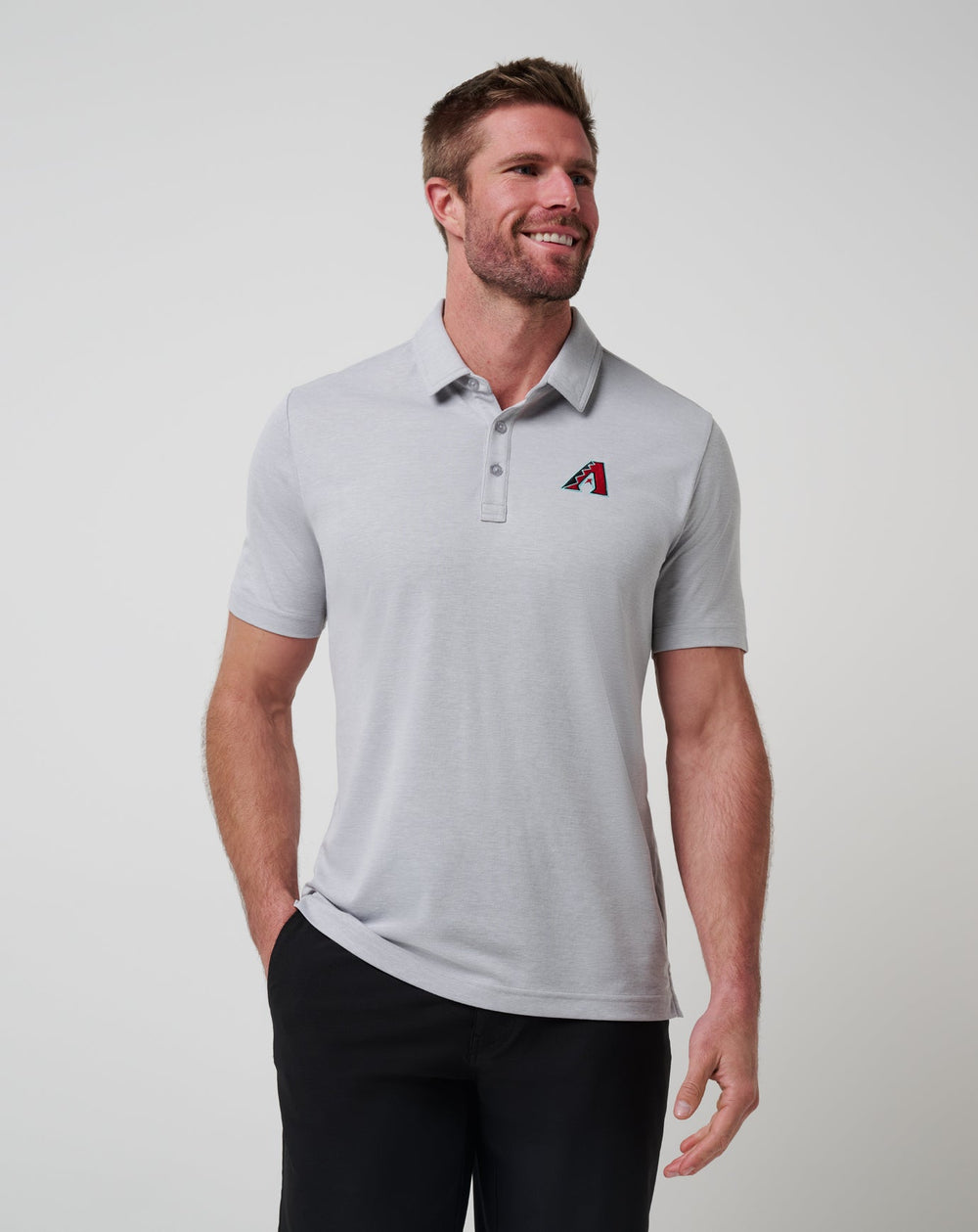 Heather Grey Travis Mathew Arizona Diamondbacks Playoff Pitch Polo