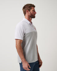 White/Heather Grey Travis Mathew Texas Rangers Home Run Leader Polo