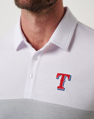White/Heather Grey Travis Mathew Texas Rangers Home Run Leader Polo