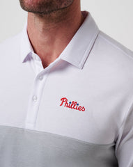 White/Heather Grey Travis Mathew Philadelphia Phillies Home Run Leader Polo