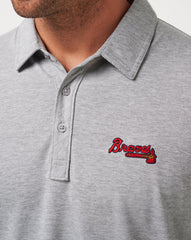 Heather Grey Travis Mathew Atlanta Braves The Zinna Polo