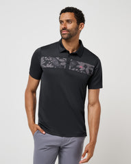 Black/Damson Travis Mathew Good Good Chest Stripe Polo