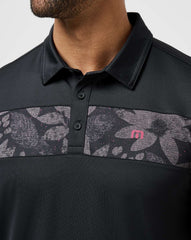 Black/Damson Travis Mathew Good Good Chest Stripe Polo