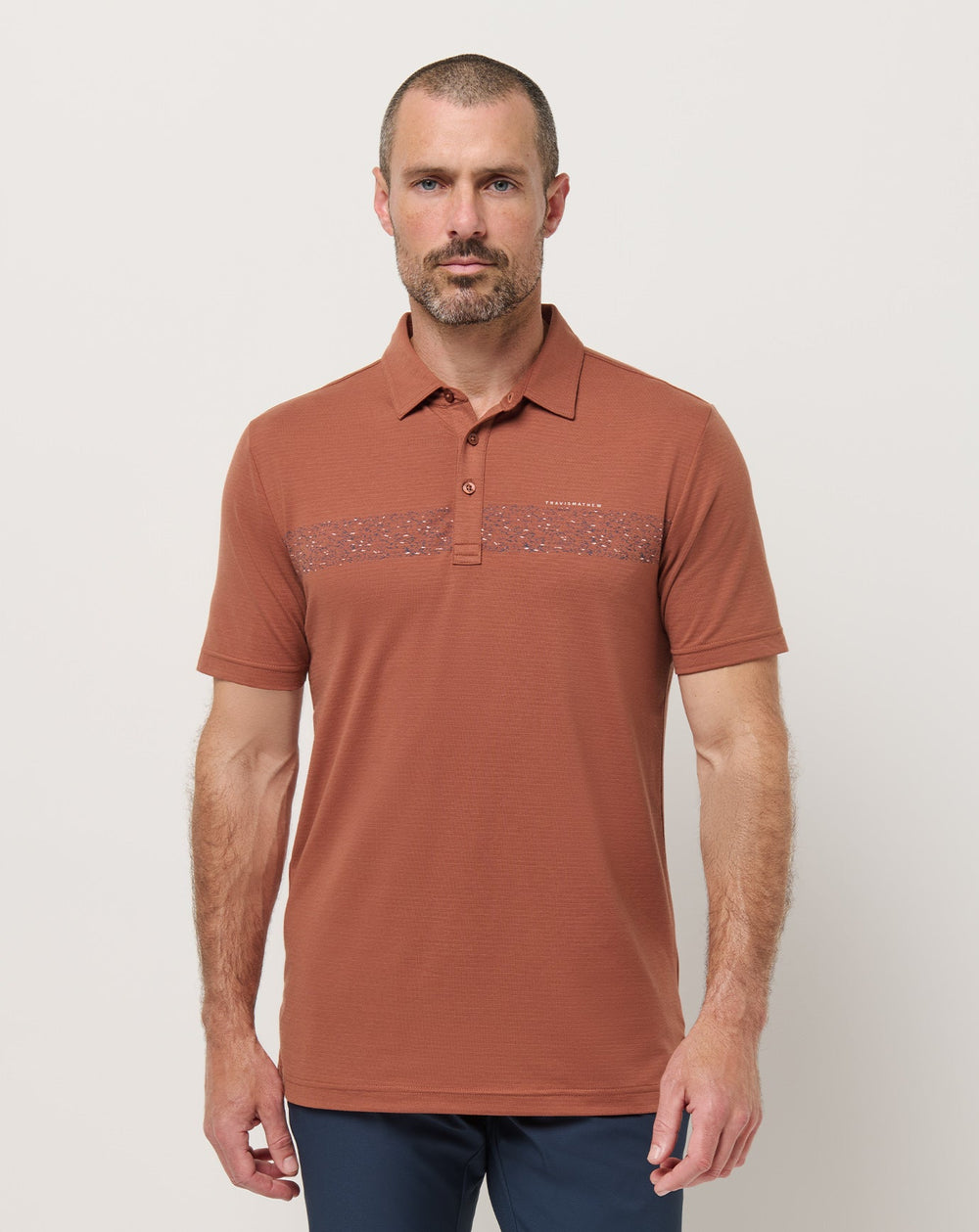 Maple Travis Mathew The Heater Chest Stripe Polo