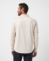 Italian Sand Travis Mathew Featherweight Long Sleeve Polo