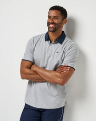 Heather Light Grey Travis Mathew Home Game Polo