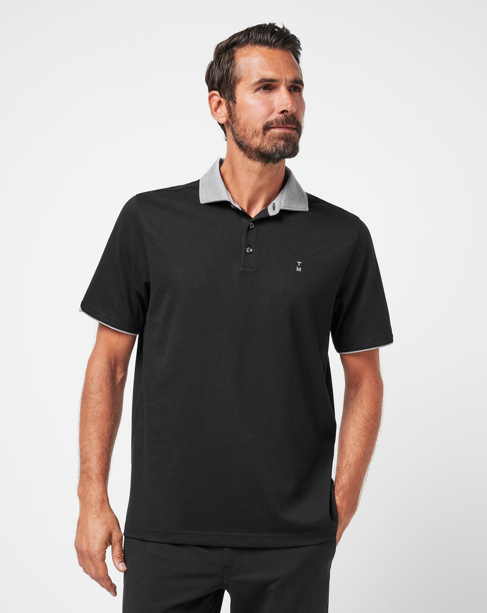 Black Travis Mathew Reservation Number Polo