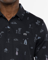 Black Travis Mathew Acai Palm Polo