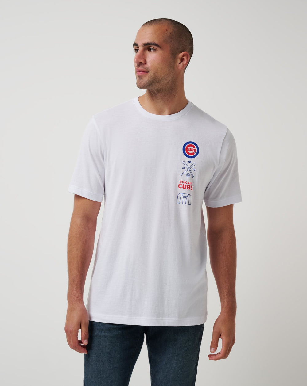 White Travis Mathew Chicago Cubs Sunset Slam 2.0 Tee