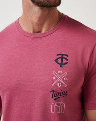 Heather Red Travis Mathew Minnesota Twins Sunset Slam 2.0 Tee