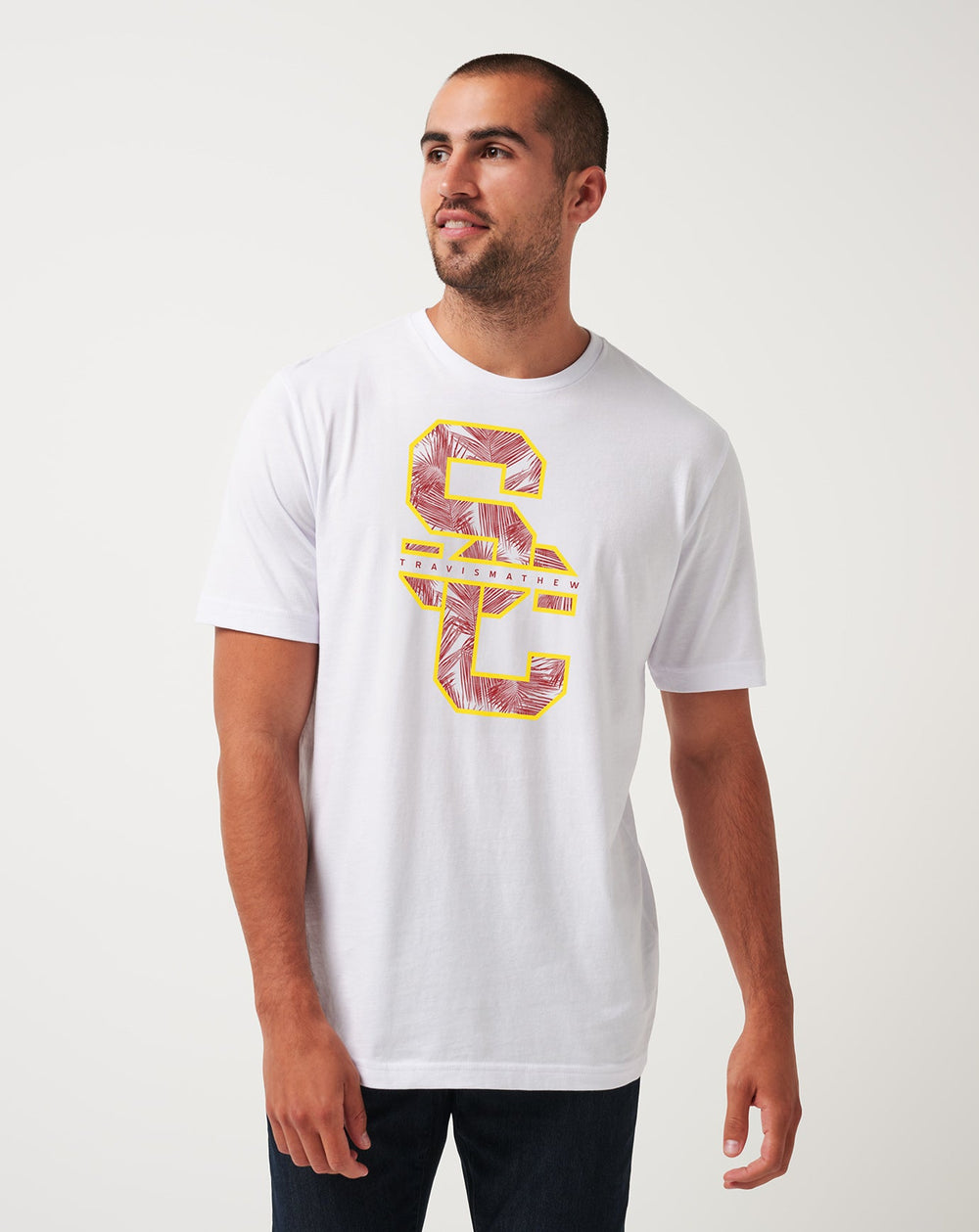 White Travis Mathew USC War Paint Tee