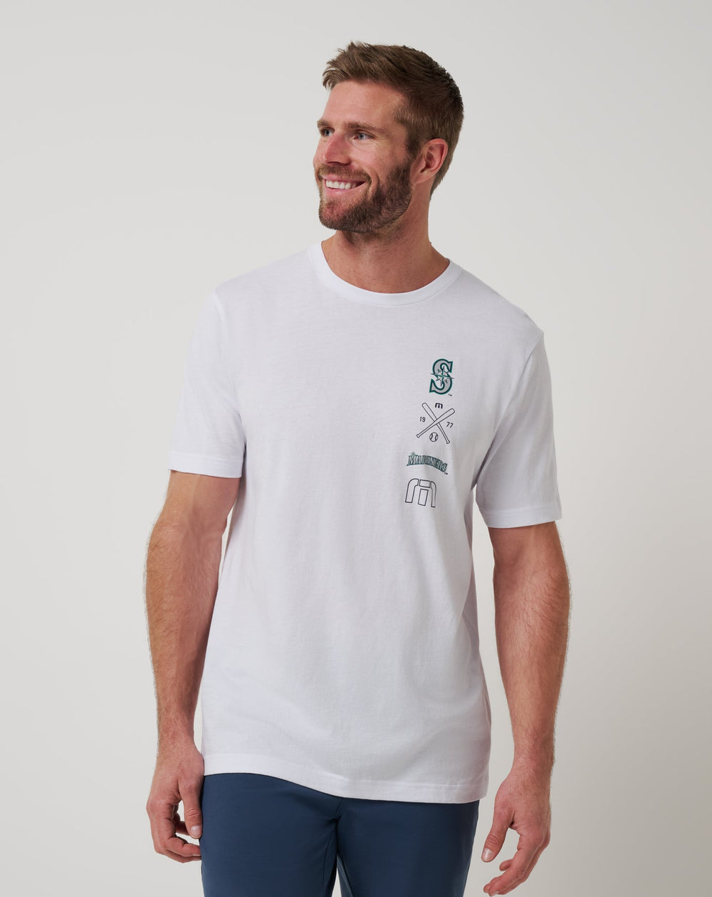 White Travis Mathew Seattle Mariners Sunset Slam 2.0 Tee