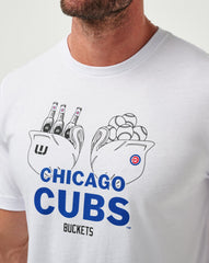 White Travis Mathew Chicago Cubs Strike One Tee