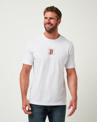 White Travis Mathew Boston Red Sox In The Dugout Tee
