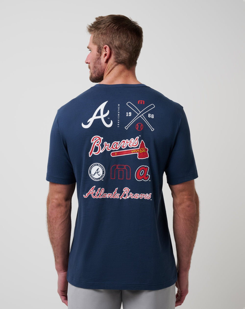 Navy Travis Mathew Atlanta Braves Friendly Rivalry Tee