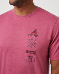 Heather Red Travis Mathew Atlanta Braves Sunset Slam 2.0 Tee