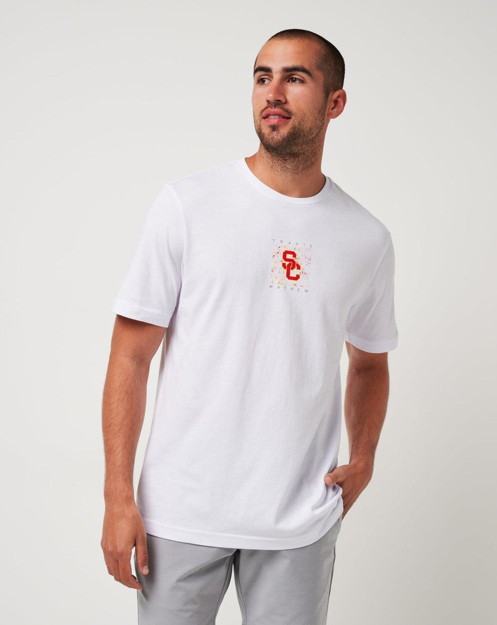 White Travis Mathew USC School Spirit Tee
