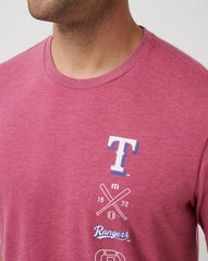 Heather Red Travis Mathew Texas Rangers Sunset Slam 2.0 Tee
