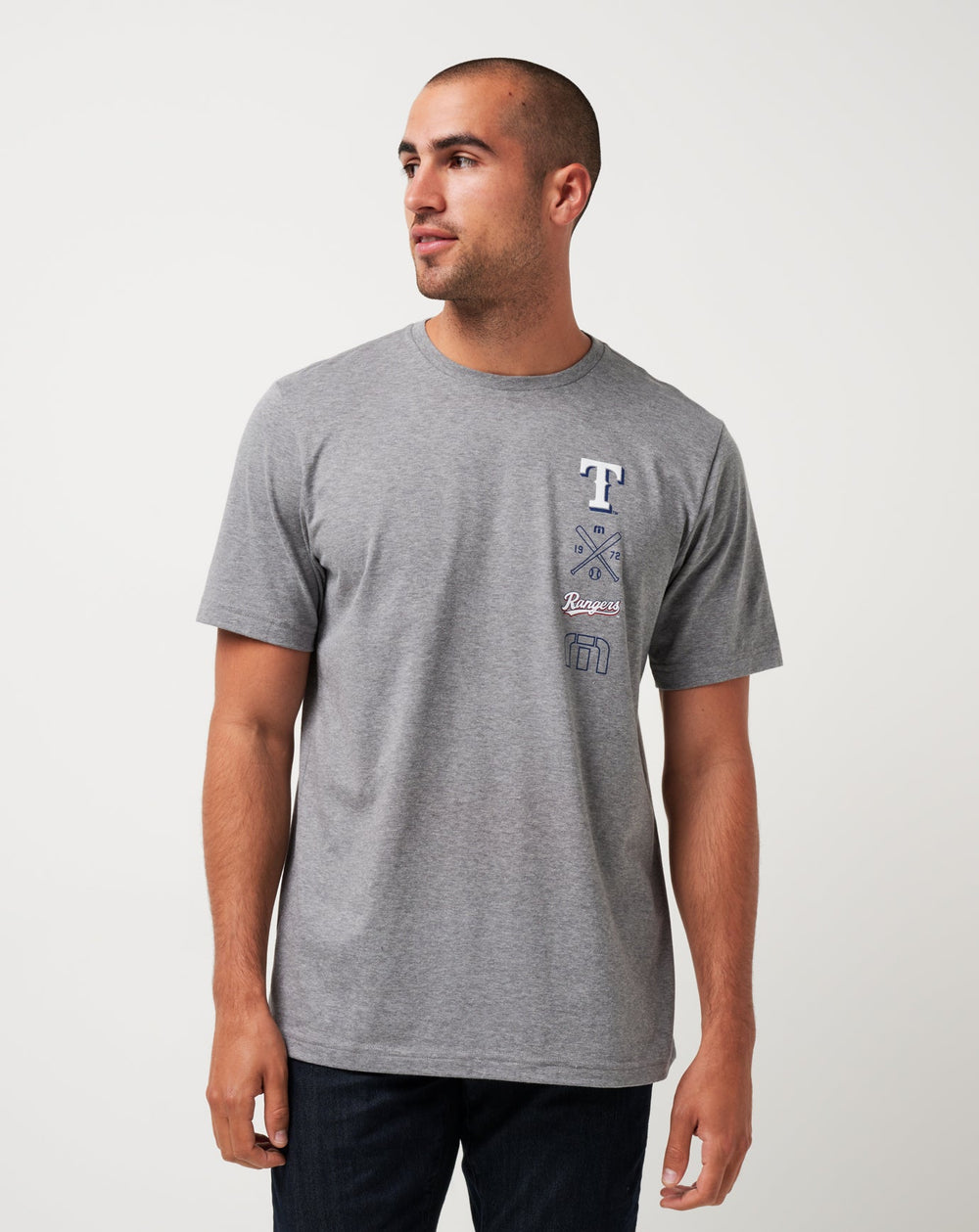 Heather Grey Travis Mathew Texas Rangers Sunset Slam Tee