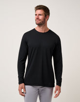 Black Travis Mathew Performance Jersey Long Sleeve Tee