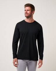 Black Travis Mathew Performance Jersey Long Sleeve Tee