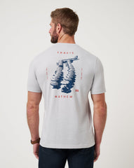Heather Light Grey Travis Mathew Travel Diary Tee