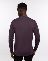 Mauve Wine/Blue Nights Travis Mathew The Crew Long Sleeve Tee