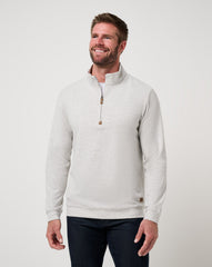 Heather Grey Travis Mathew Cloud Sweater Quarter Zip