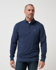 Heather Blue Travis Mathew Cloud Quarter Zip 2.0