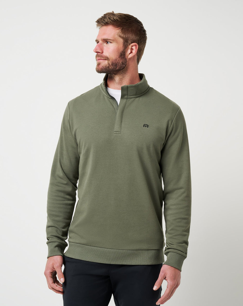 Dark Olive Travis Mathew Cloud Quarter Zip 2.0