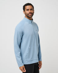 Dusty Blue Travis Mathew Performance Waffle Quarter Zip