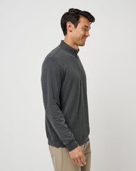 Heather Black Travis Mathew Cloud Sweater Quarter Zip