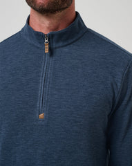 Heather Navy Travis Mathew Cloud Sweater Quarter Zip