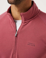 Roan Rouge Travis Mathew Performance Waffle Quarter Zip