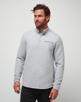 Heather Light Grey Travis Mathew Transatlantic Quarter Zip